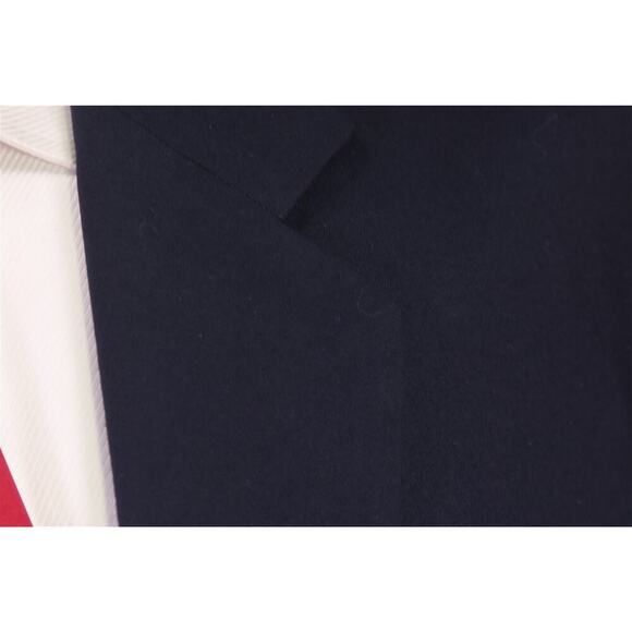 Ying Tai Ltd Bespoke Navy Blue Wool Fleece 2-Btn Handmade Suit 44R - Picture 5 of 10